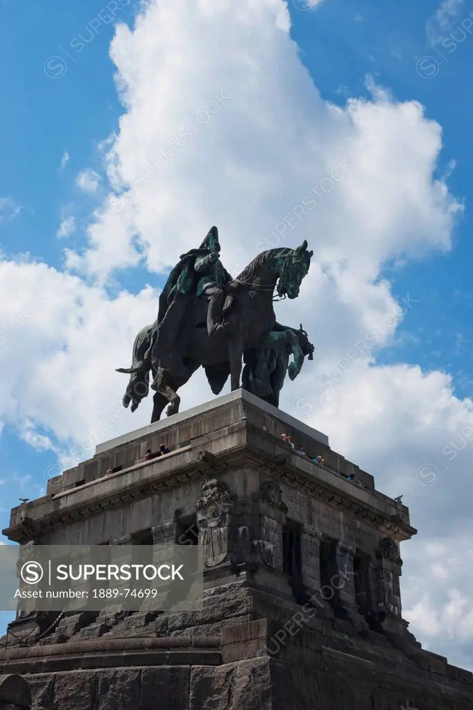 Statue Of Emperor William I At The Deutsches Eck, Koblenz Rhineland_Palatinate Germany