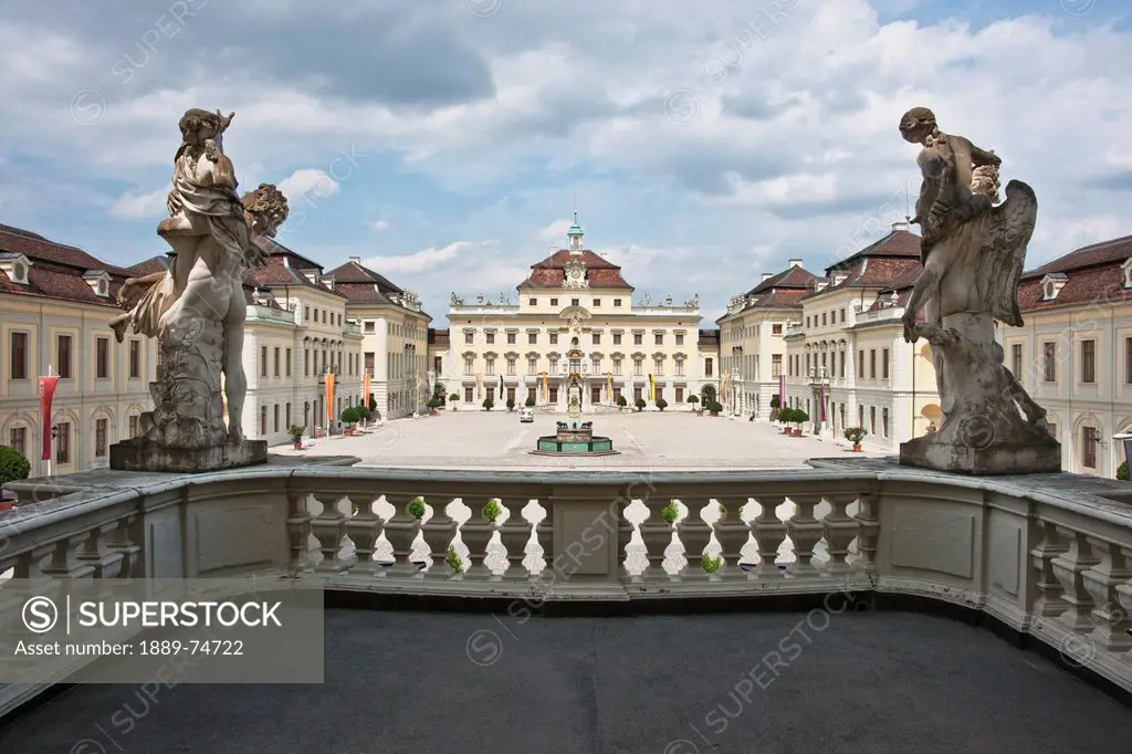 View Of The Ludwigsburg Palace From The Courtyard Balcony, Ludwigsburg Baden_Wurttemberg Germany