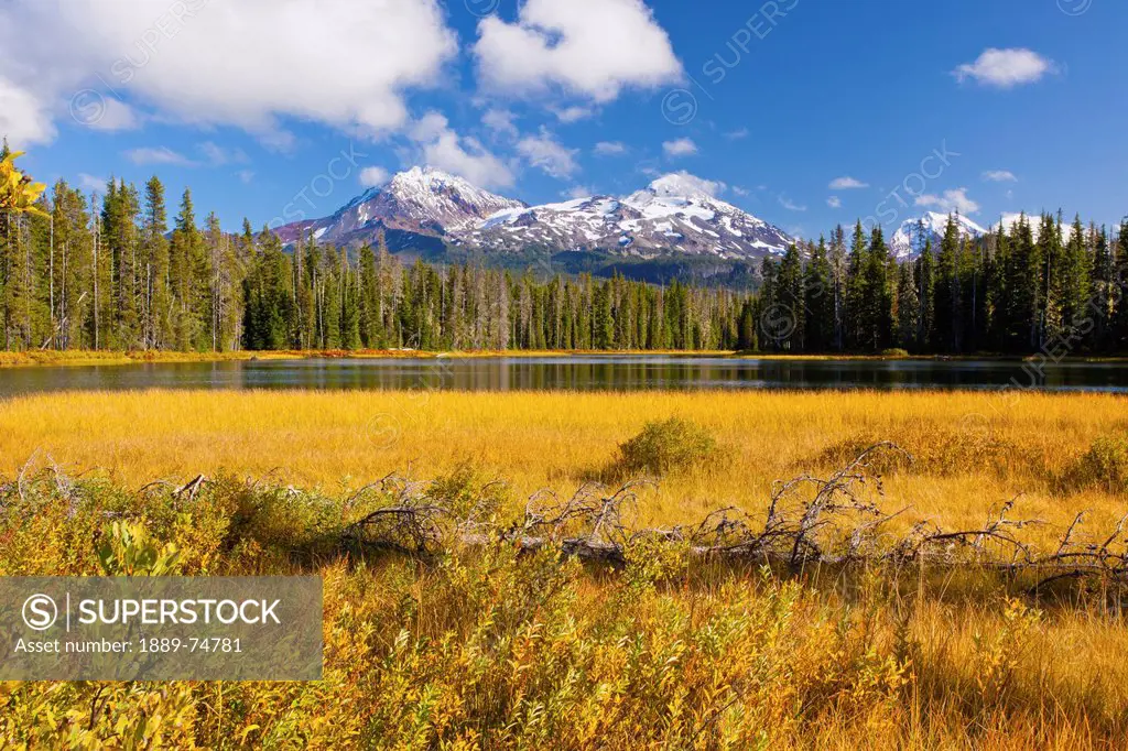 Autumn Colours Along Scott Lake And Three Sisters Wilderness In The Oregon Cascades, Oregon United States Of America