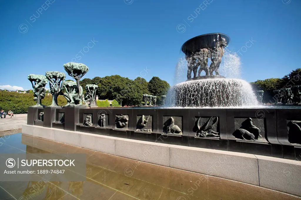 The Fountain In Frogner Park Vigeland Sculpture Park, Oslo Norway