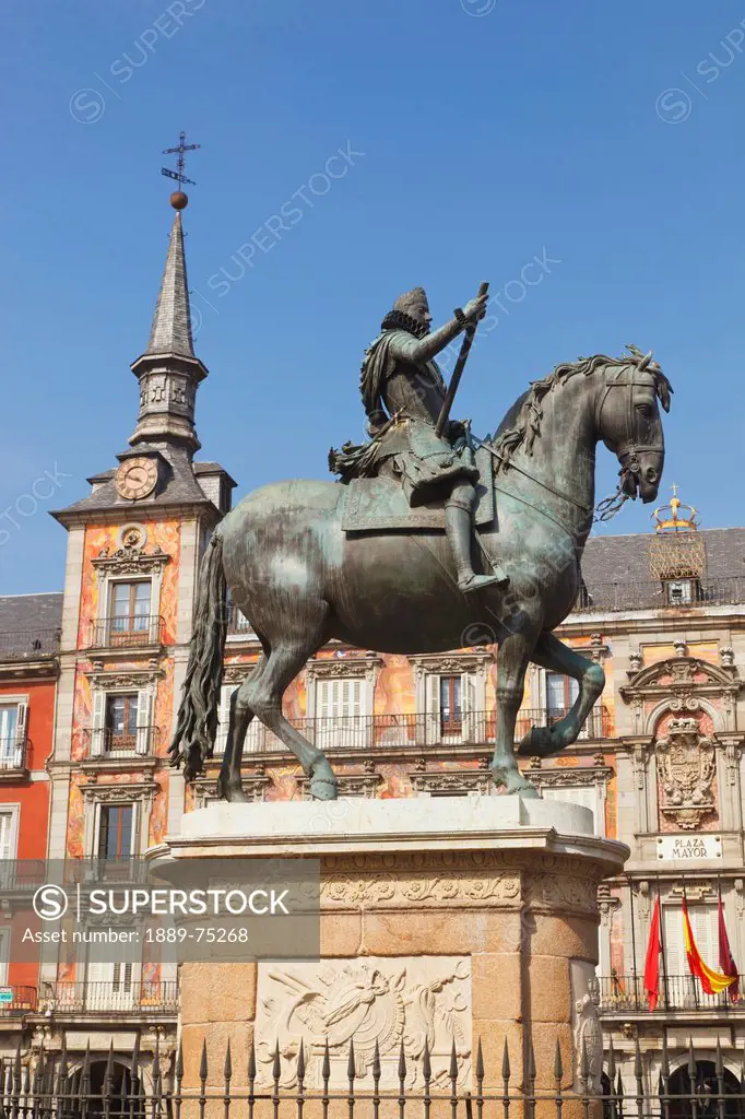 Equestrian Statue Of King Felipe Iii, Madrid Spain