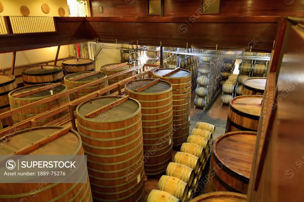 Barrels At The Diamond Mountain Ranch Vineyard, Napa Area California United States Of America