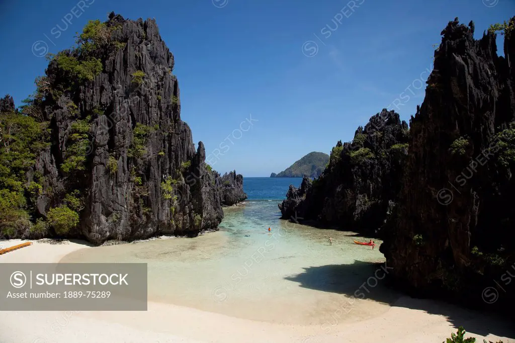 The Scenery Of Matinloc Island Near El Nido And Corong Corong, Bacuit Archipelago Palawan Philippines