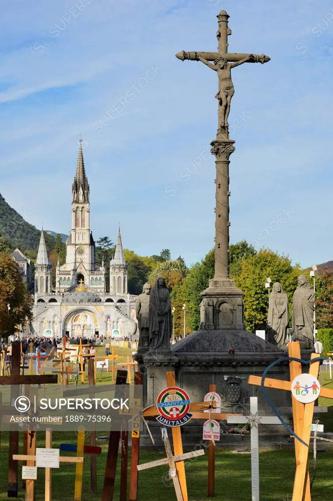 Calvary At Entrance To The Sanctuary Of Our Lady Of Lourdes, Lourdes Hautes_Pyrenees France