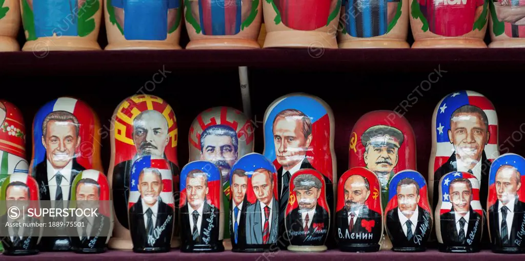 Souvenirs of russian leader´s images, st. petersburg russia