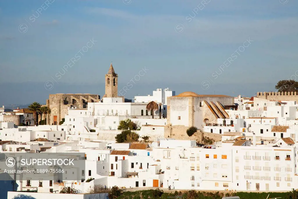 Cityscape of white and brown buildings, vejer de la frontera andalusia spain