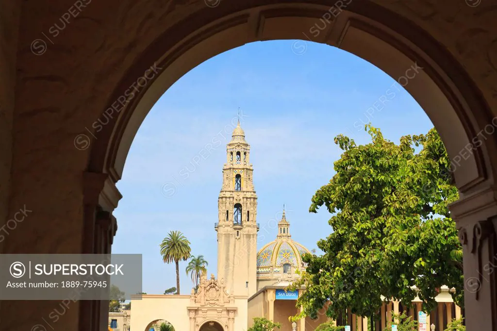 Museum Of Man And The California Bell Tower In Balboa Park, San Diego California United States Of America
