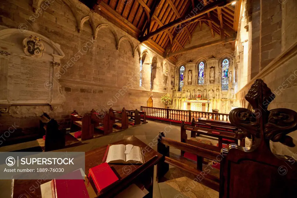 Interior Of A Church, Northumberland England