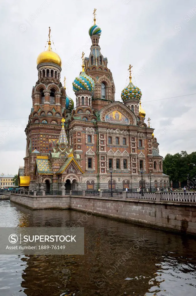Church of the savior on spilled blood on griboedova canal, st. petersburg russia