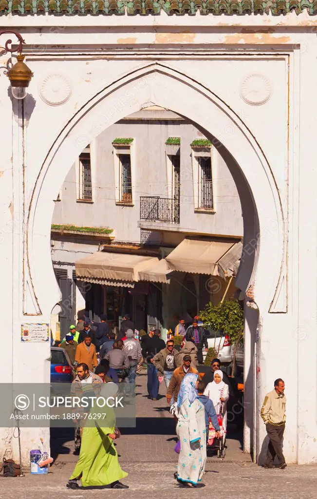 Bab el fahs the gate leading from le grand socco into the medina, tangiers morocco