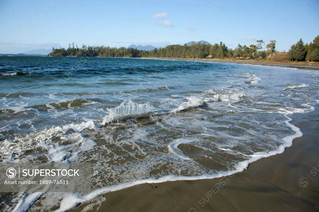 Waves At Mackenzie Beach Near Tofino, British Columbia Canada