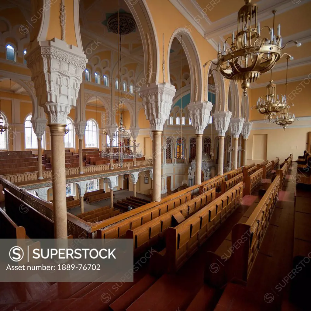Seating in the balcony of grand choral synagogue, st. petersburg russia
