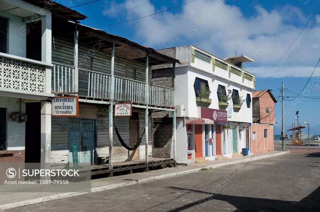 buildings along a street, puerto baquerizo moreno san cristobal island galapagos equador