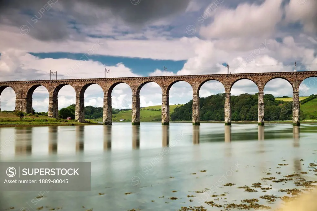 A Bridge With Arches Reflected In The River, Berwick Northumberland England