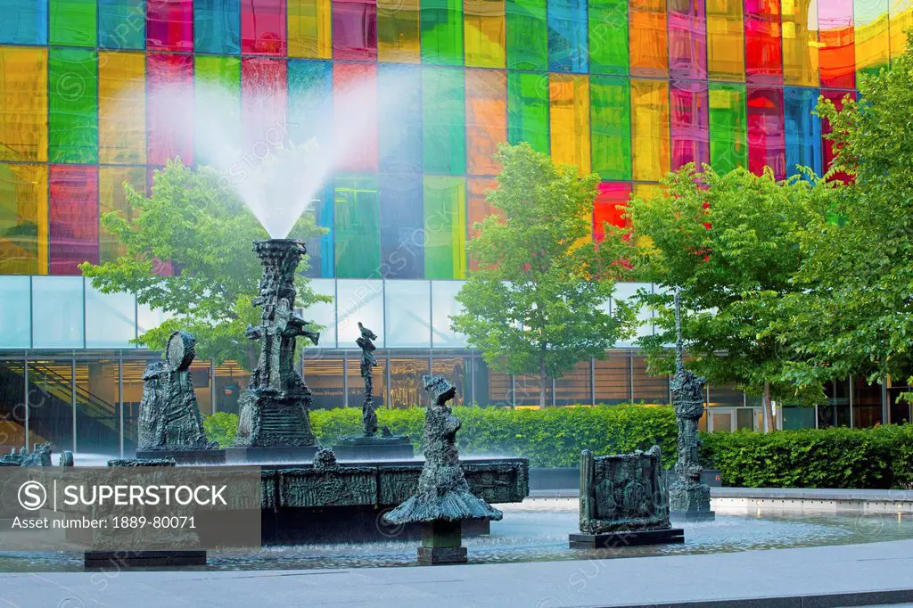 La Joute Fountain At Place Jean_Paul_Riopelle At Palais Des Congres, Montreal Quebec Canada
