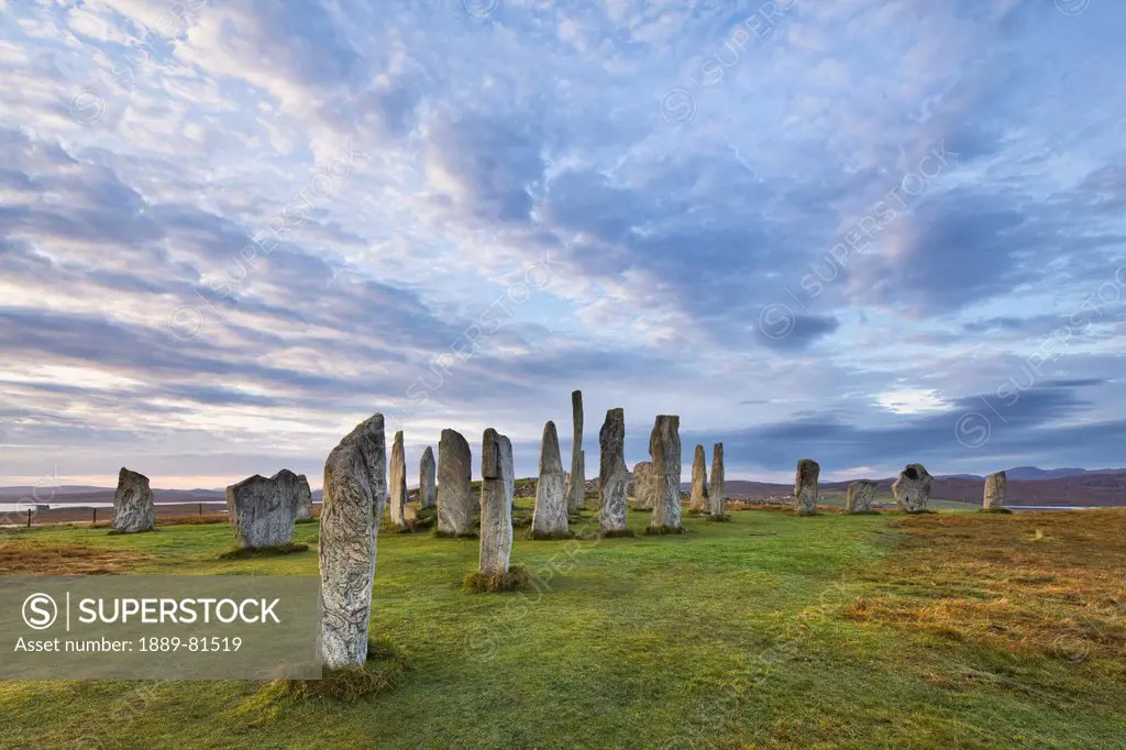 Gathering clouds at callanish stone circle, isle of lewis outer hebrides scotland
