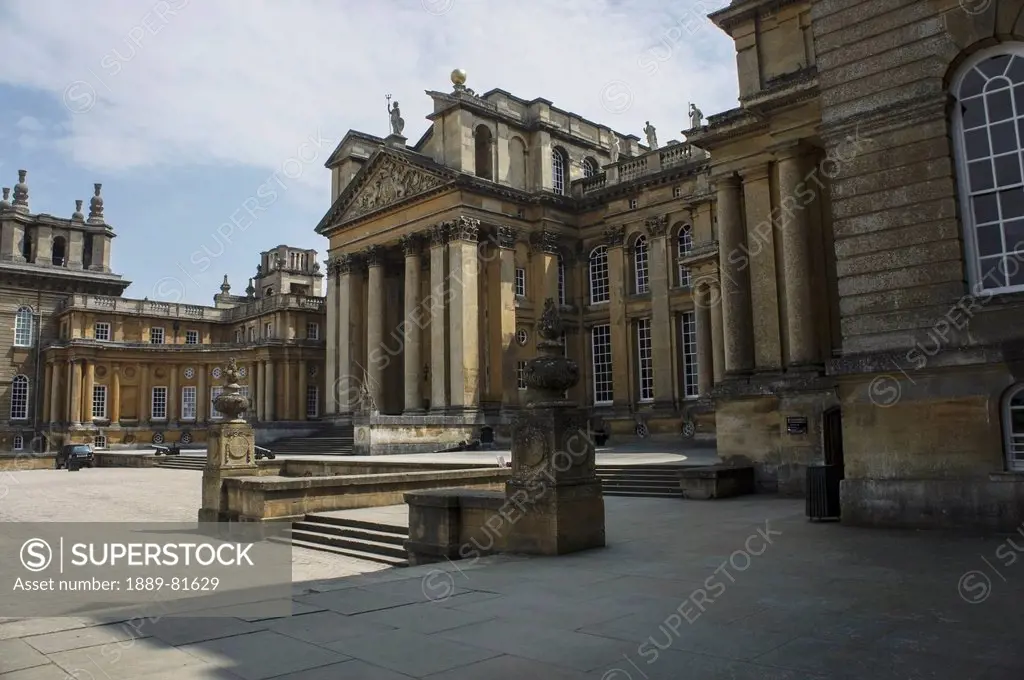 The inner courtyard of blenheim palace, woodstock oxfordshire england