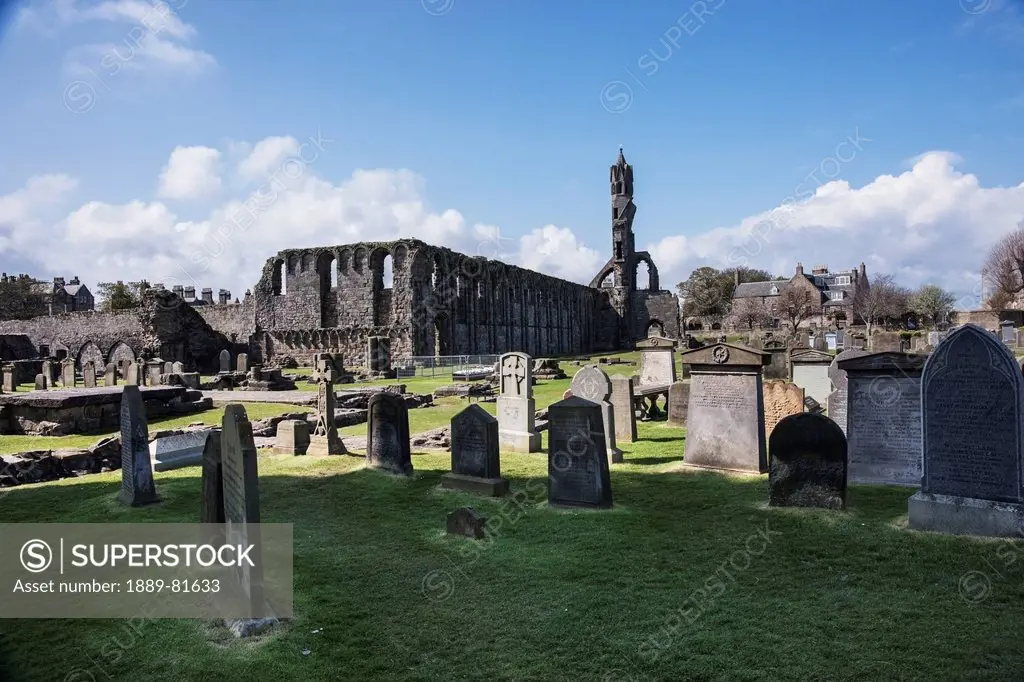 Cathedral of saint andrew and cemetery, fife scotland