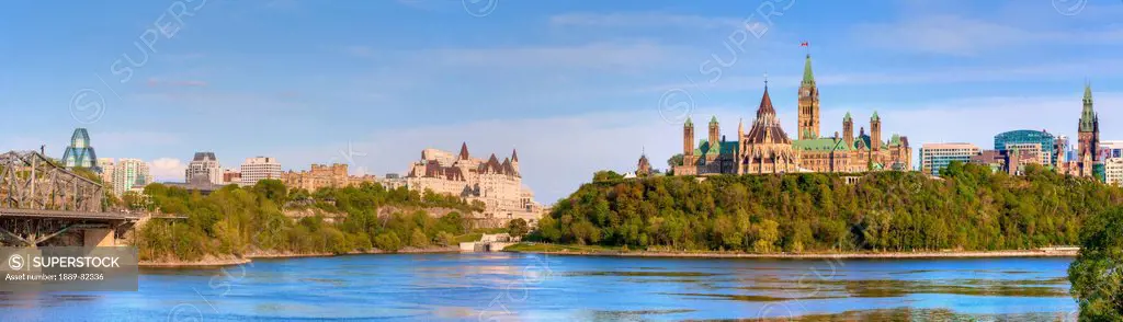 Parliament buildings and the fairmont chateau laurier, ottawa ontario canada