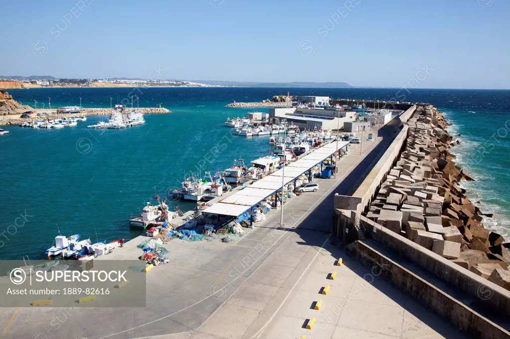 A busy harbour, conil de la frontera, andalusia, spain