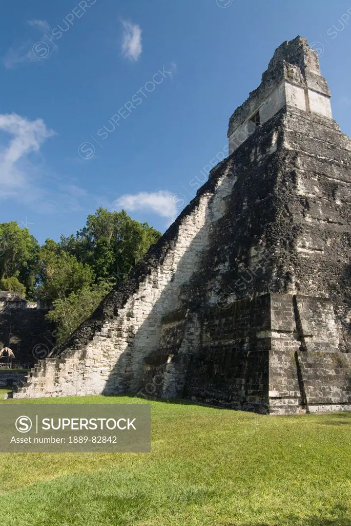 Temple 1 also known as the jaguar temple in tikal national park, peten, guatemala