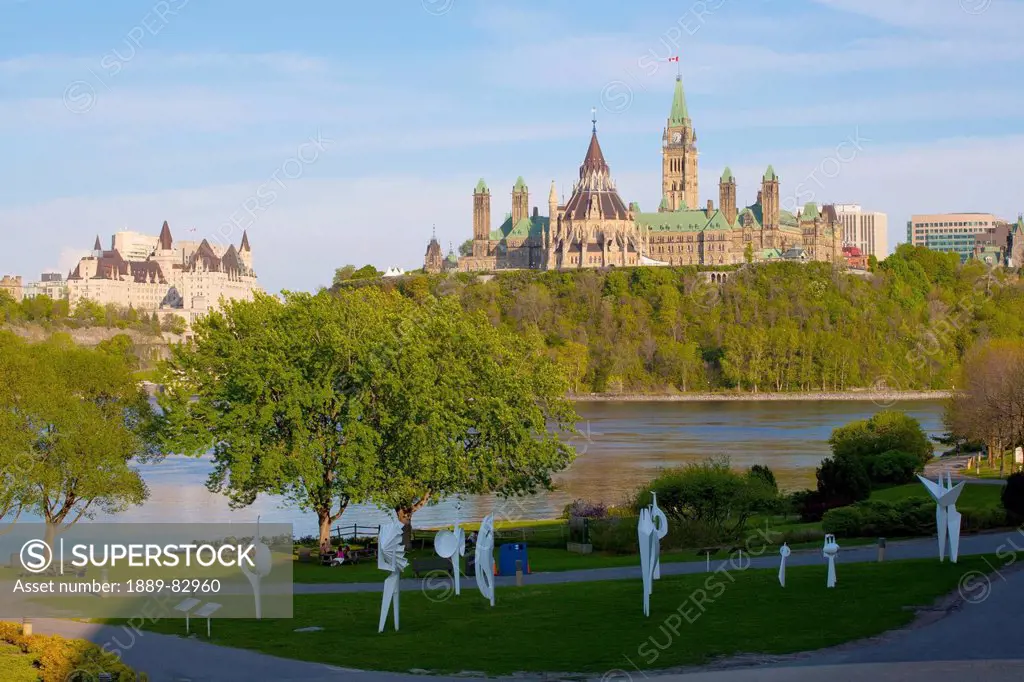 Parliament buildings and the fairmont chateau laurier, ottawa ontario canada