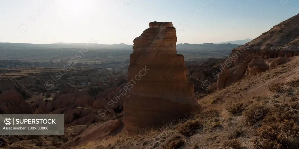Rock Formation On A Rugged Landscape, Aktepe Nevsehir Turkey