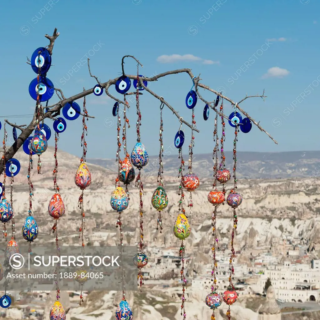 Colourful Handiwork Hanging On Display, Nevsehir Turkey