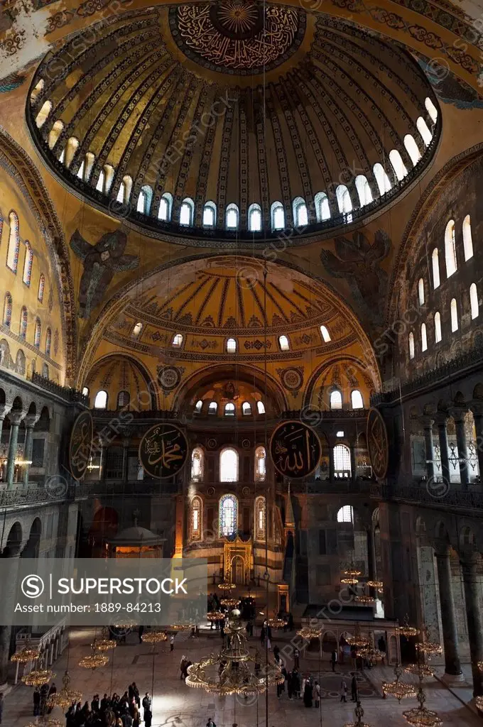 Interior Of Hagia Sophia Museum, Istanbul Turkey