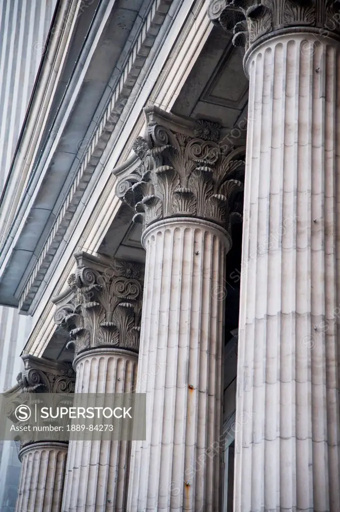 Architectural Detail On Columns, Montreal Quebec Canada