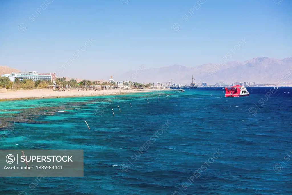 View Of The Jordan Rift Valley Along The Red Sea, Israel