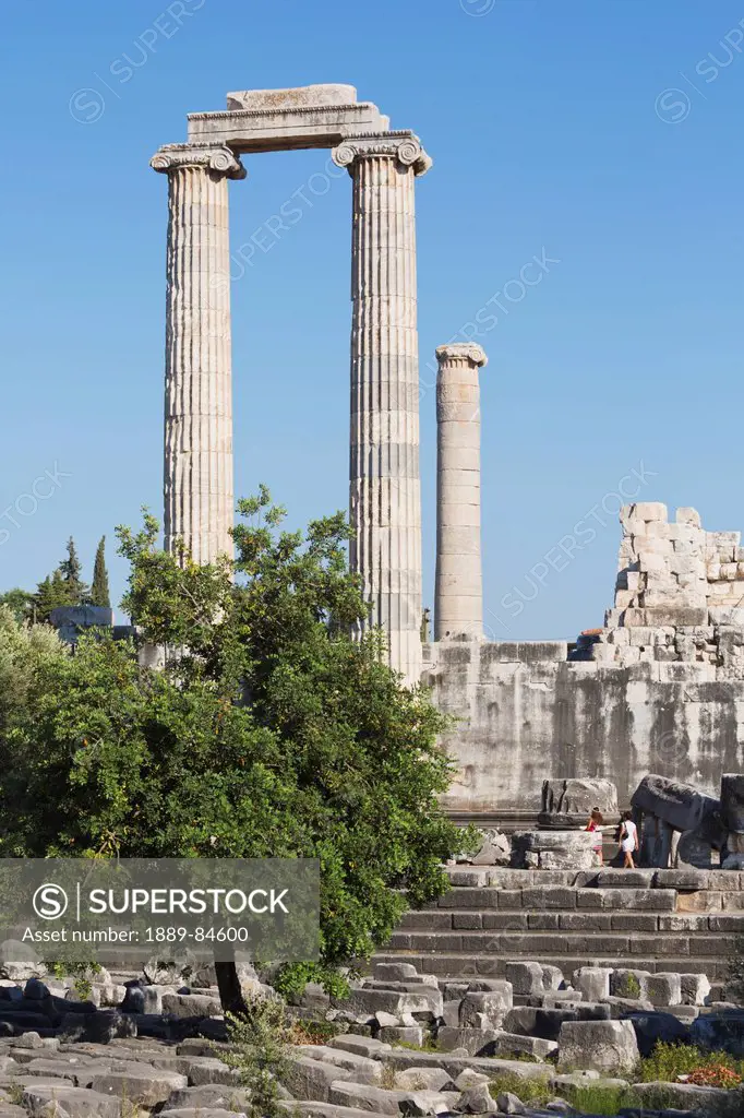 Ruins of ancient didyma at didim temple of apollo, aydin province turkey