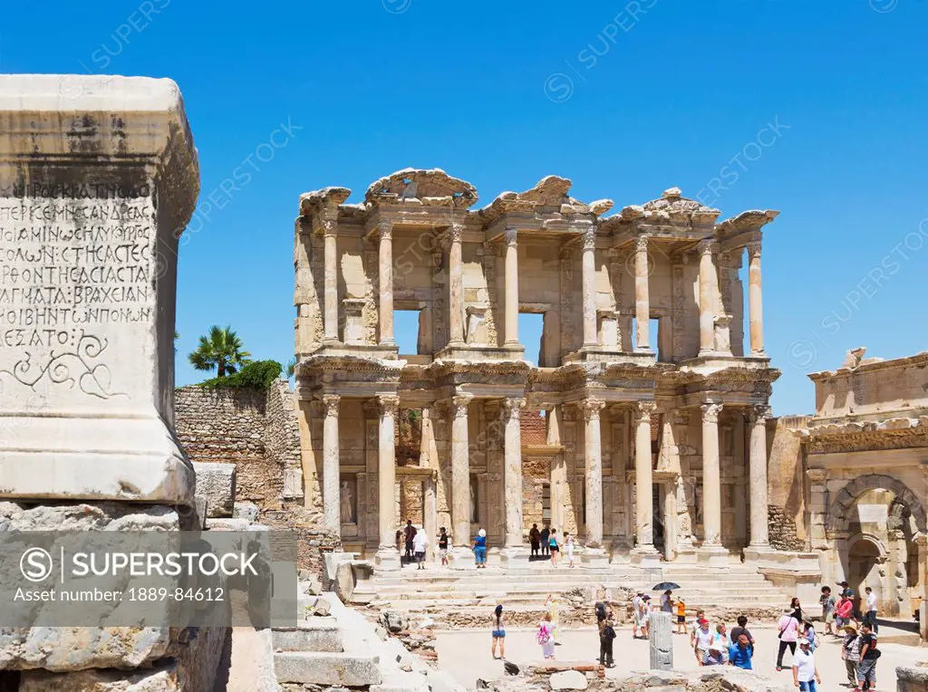 Ruins of the library of celsus, ephesus izmir province turkey