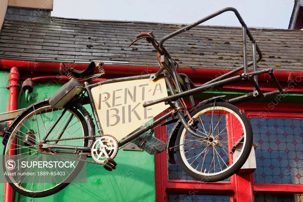 Rent_A_Bike Sign At The Sugan Hostel, Killarney County Kerry Ireland