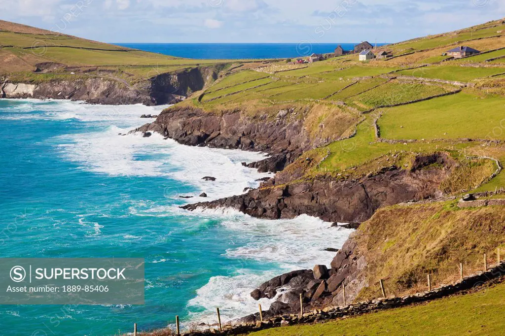 View Along The Coastline Near Slea Head, Dingle Peninsula County Kerry Ireland