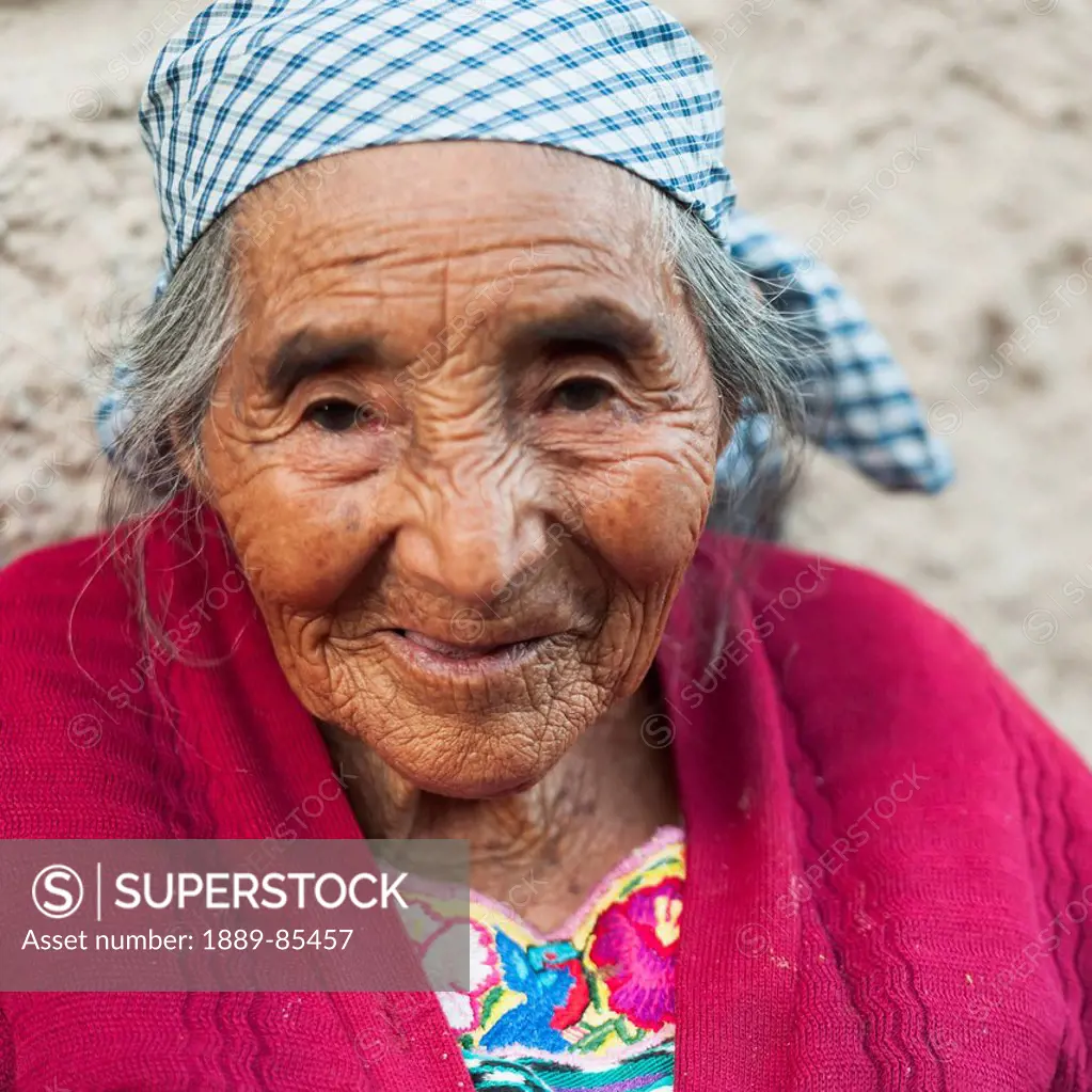 Portrait Of A Senior Woman, Guatemala City Guatemala