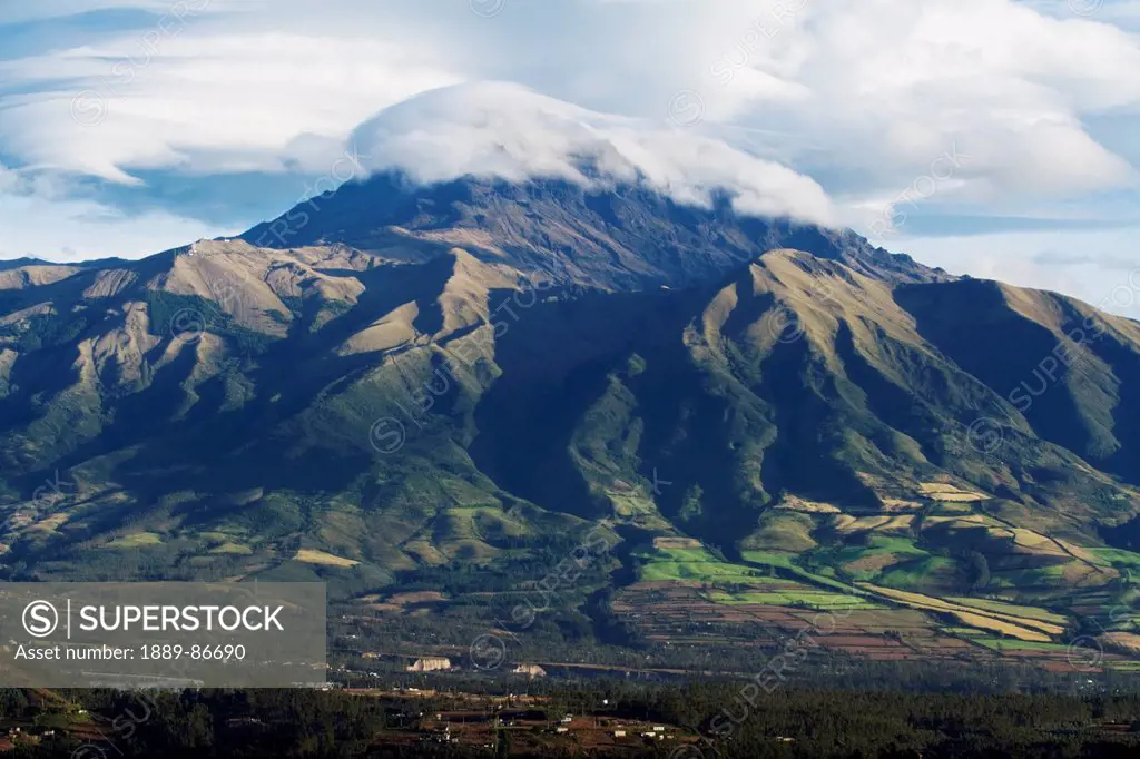Ecuador, Agriculture Fields On Slopes Of Cotacachi Volcano; Imbabura