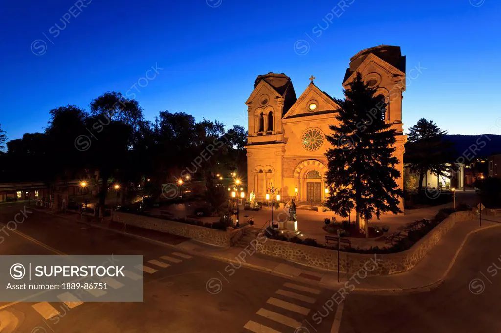 Usa, New Mexico, Commonly Known As Saint Francis Cathedra; Santa Fe, Cathedral Basilica Of Saint Francis Of Assisi
