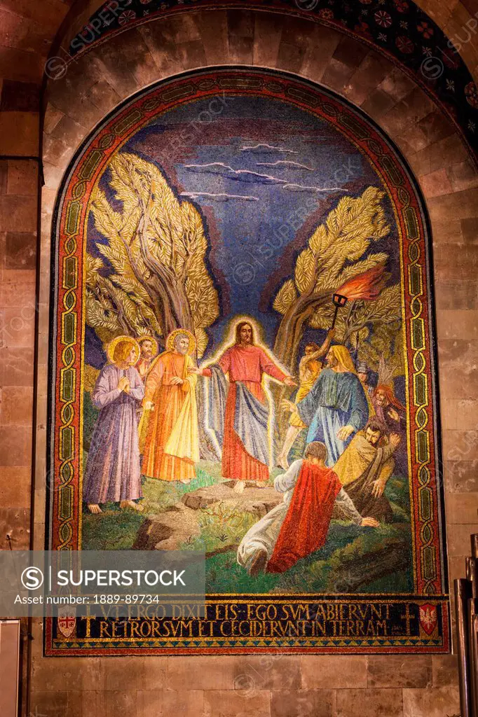 Interior of Church of All Nations, alternative name Basilica of Agony; Mount Of Olives, Jerusalem, Israel