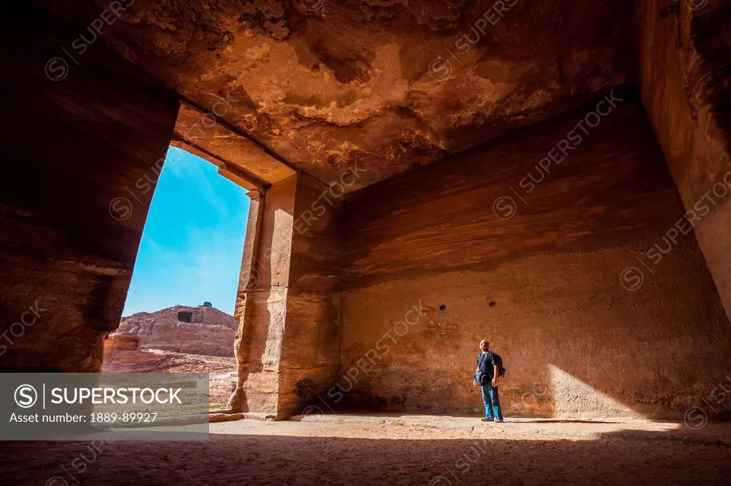Man contemplating Ad Deir; Petra, Jordan