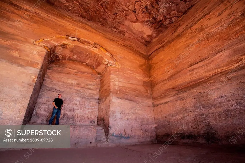 Man contemplating Ad Deir; Petra, Jordan