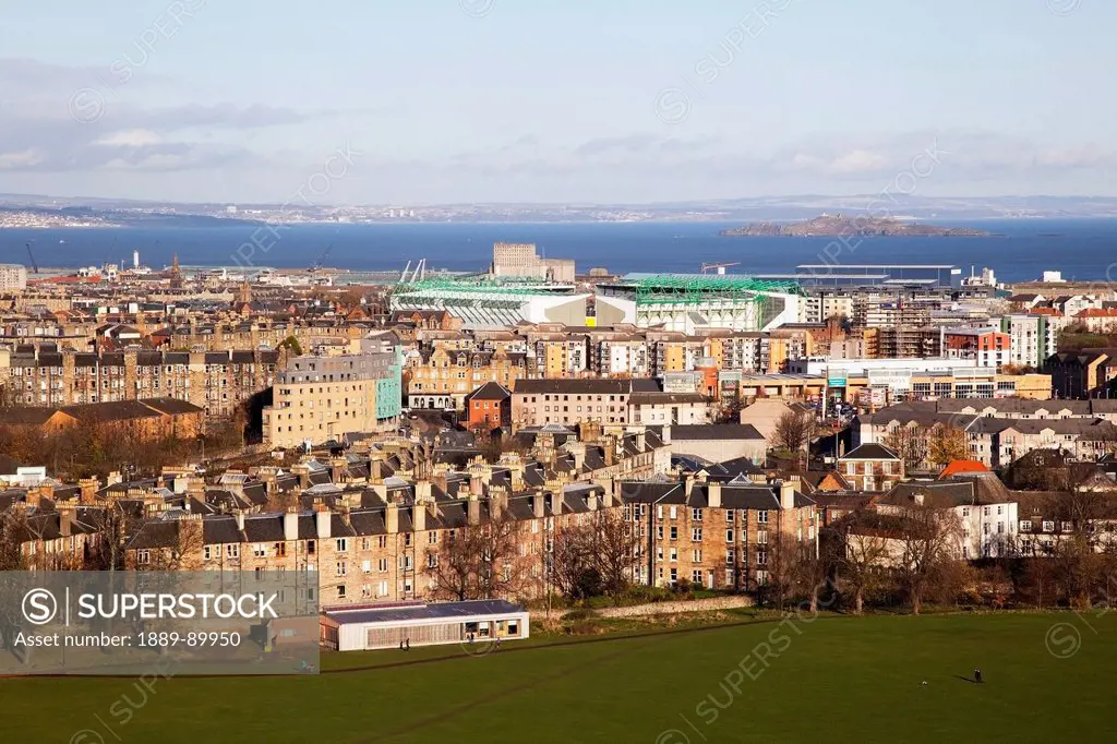 Distant view of city; Edinburgh, Scotland, United Kingdom