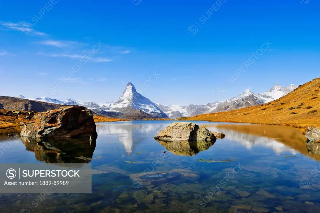 Stellisee Lake and Matterhorn; Valais, Switzerland