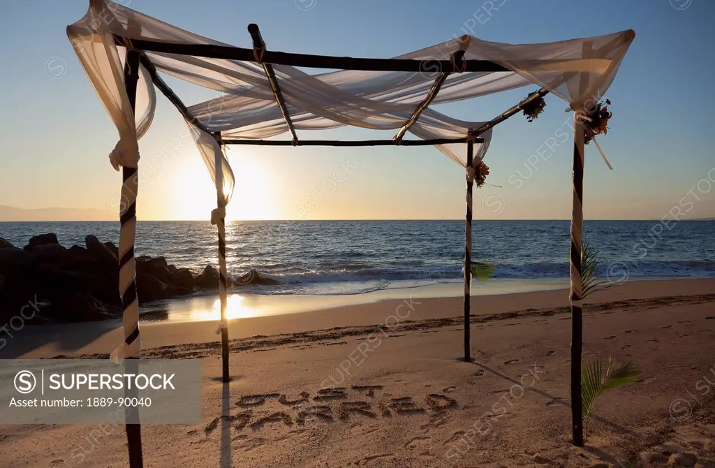 Destination wedding on beach; Puerto Vallarta, Mexico