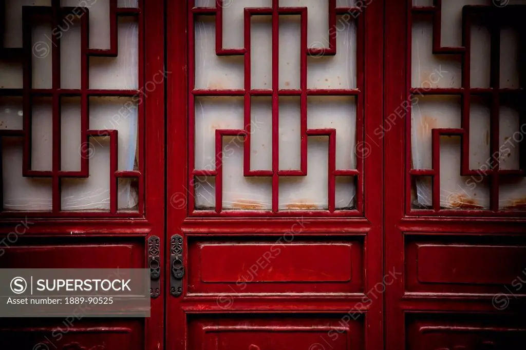 Closed doors in Qi Bao; Shanghia, China