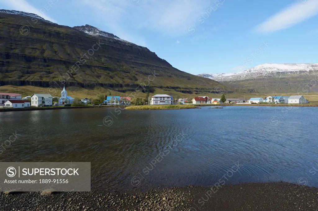 Town Of Seydisfjordur; Seydisfjordur, Eastfjords Of Iceland, Iceland