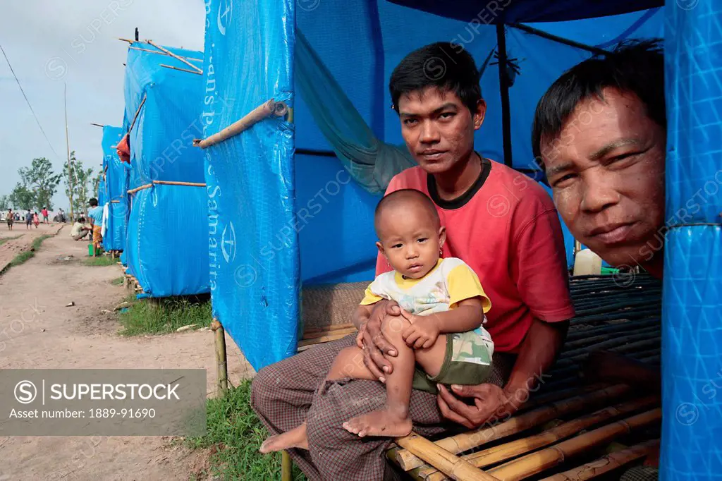 Refugee Camps Following Cyclone Nargis In The Ayeyarwady River Delta Close To Labutta; Labutta, Burma, Myanmar