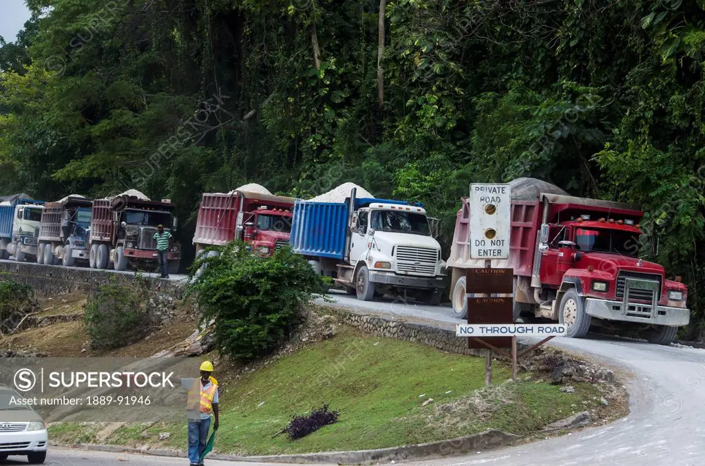 Bauxite Mining Trucks; Ocho Rios, Jamaica