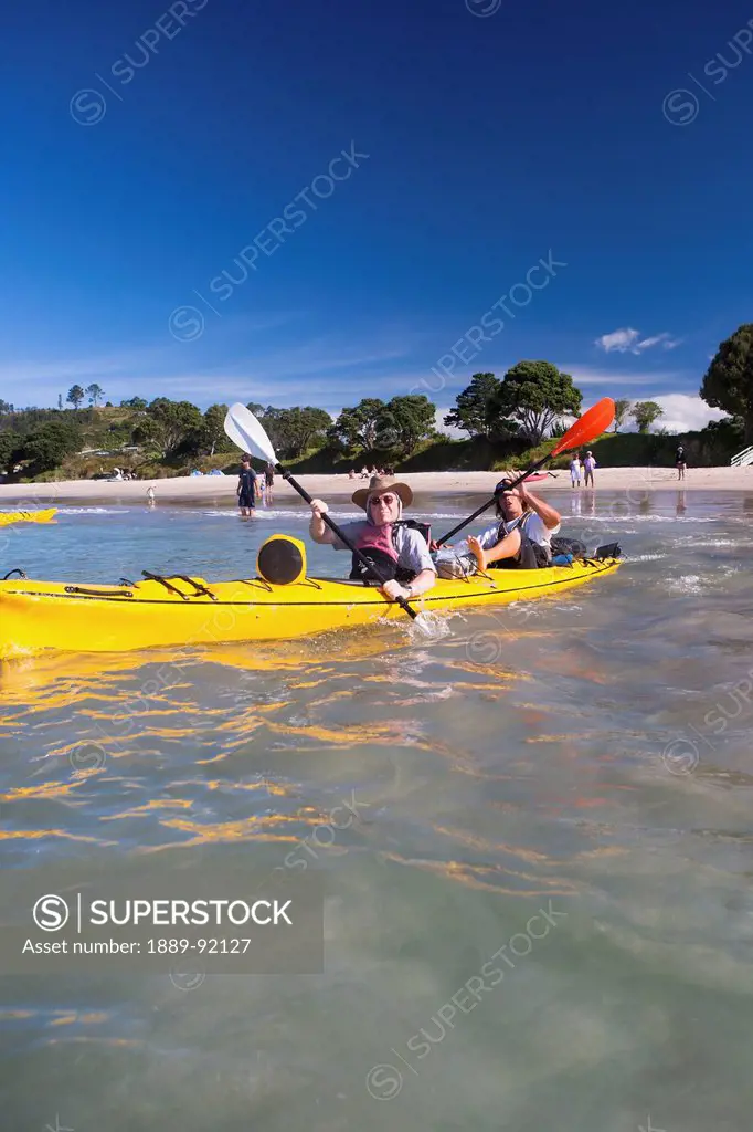 Kayaking On The Coromandel Peninsula From Hahei Beach To The Famed Cathedral Cove; New Zealand