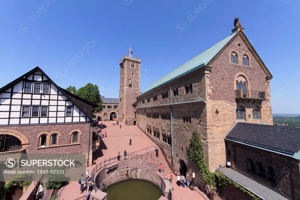 The Palas (Great Hall) and the keep of Wartburg Castle, Thuringia, Germany